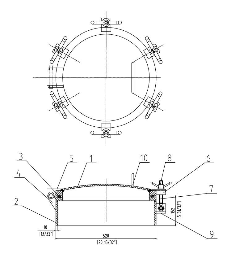 6 Dibujo de escotilla de estancia en el perro
